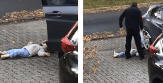 VIDEO: Holčička ležela na zemi a odmítala se zvednou: Její otec to vyřešil nejlepším způsobem