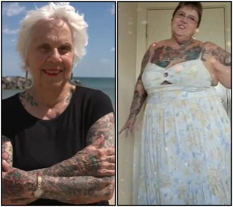 Šokující reakce na tetovovanou babičku: Když kritika překračuje hranice a internet se postaví na její stranu.