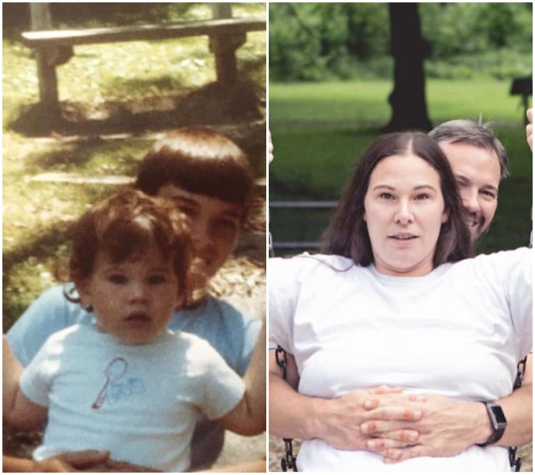 Veselé srovnávací fotografie ‚Tenkrát a teď‘: Překvapení pro 70. narozeniny matky od bratra a sestry