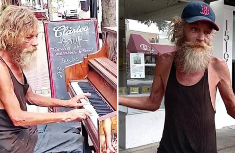 Bezdomovec překvapuje svým hudebním talentem a dostává novou šanci u pouličního klavíru. Je to začátek nového příběhu?
