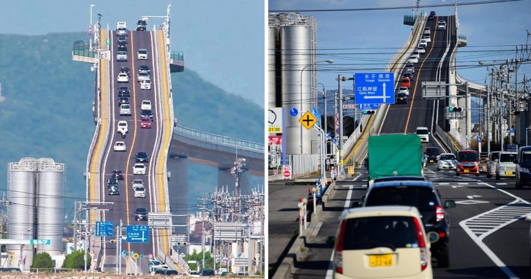 Most Eshima Ohashi v Japonsku: Adrenalinová jízda pro odvážné řidiče, jako na horské dráze!